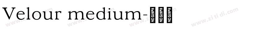 Velour medium字体转换